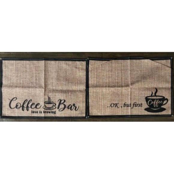 New 2 Pieces Coffee Bar Mat,Coffee Bar Accessories 20 x 14 Inch - Picture 2 of 2